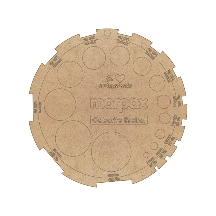 Gabarito Redondo para Encadernação Espiral em MDF Marpax