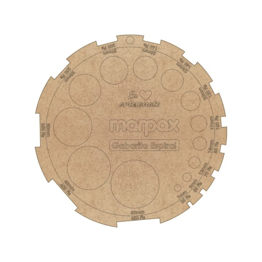 Gabarito Redondo para Espiral MDF Marpax