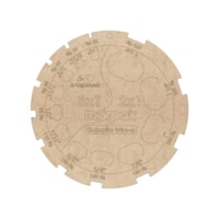 Gabarito Redondo para Wire-o 2X1 e 3X1 em MDF Marpax 01un