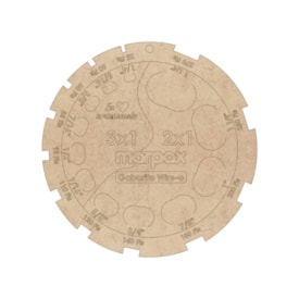 Gabarito Redondo para Wire-o 2X1 e 3X1 em MDF Marpax 01un