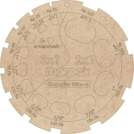 Gabarito Redondo para Wire-o 2X1 e 3X1 em MDF Marpax 01un