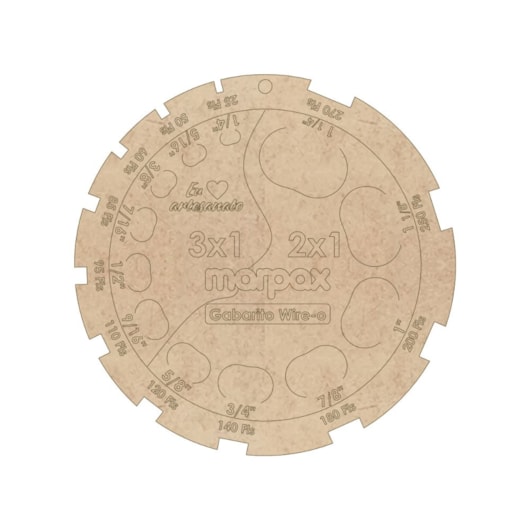 Gabarito Redondo para Wire-o 2x1 e 3x1 MDF Marpax