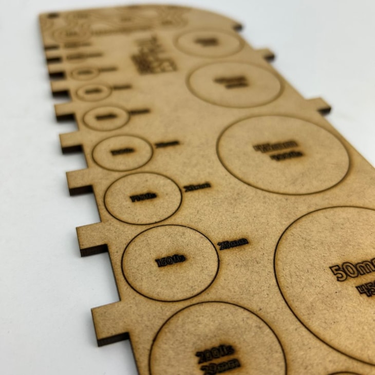 Gabarito Retangular para Encadernação Espiral em MDF Marpax