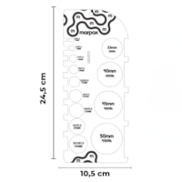Gabarito Retangular para Espiral em Acrílico Marpax 01un