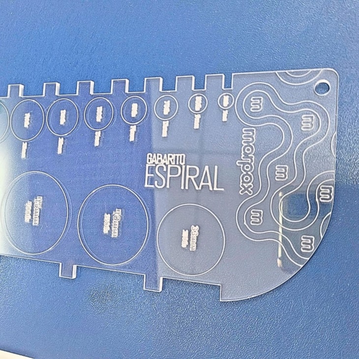 Gabarito Retangular para Espiral em Acrílico Marpax 01un