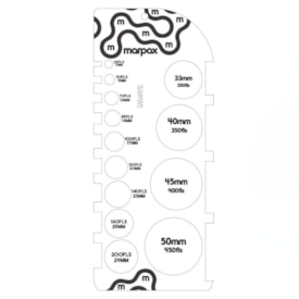 Gabarito Retangular para Espiral em Acrílico Marpax 01un