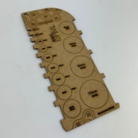 Gabarito Retangular para Espiral MDF Marpax