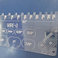 Gabarito Retangular para Wire-o 2X1 e 3X1 Acrílico Marpax