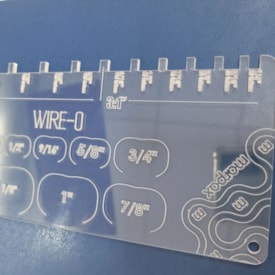 Gabarito Retangular para Wire-o 2X1 e 3X1 Acrílico Marpax