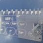 Gabarito Retangular para Wire-o 2x1 e 3x1 Acrílico Marpax