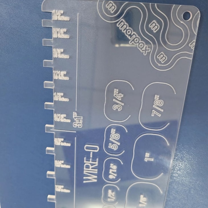 Gabarito Retangular para Wire-o 2x1 e 3x1 Acrílico Marpax