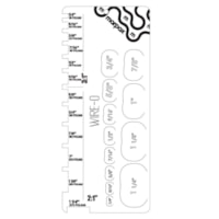Gabarito Retangular para Wire-o 2X1 e 3X1 Acrílico Marpax