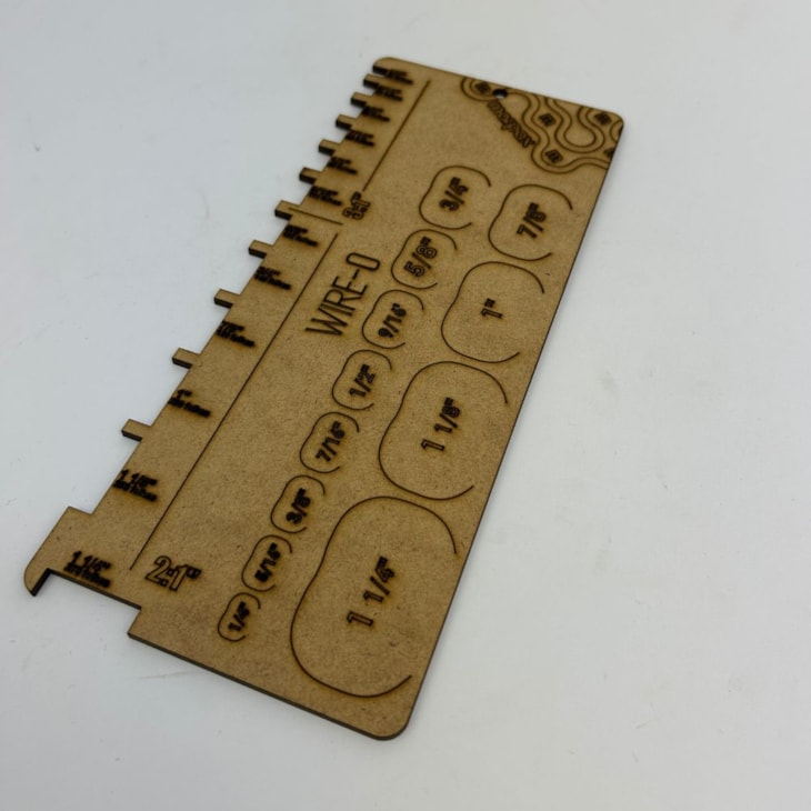 Gabarito Retangular para Wire-o 2X1 e 3X1 em MDF Marpax