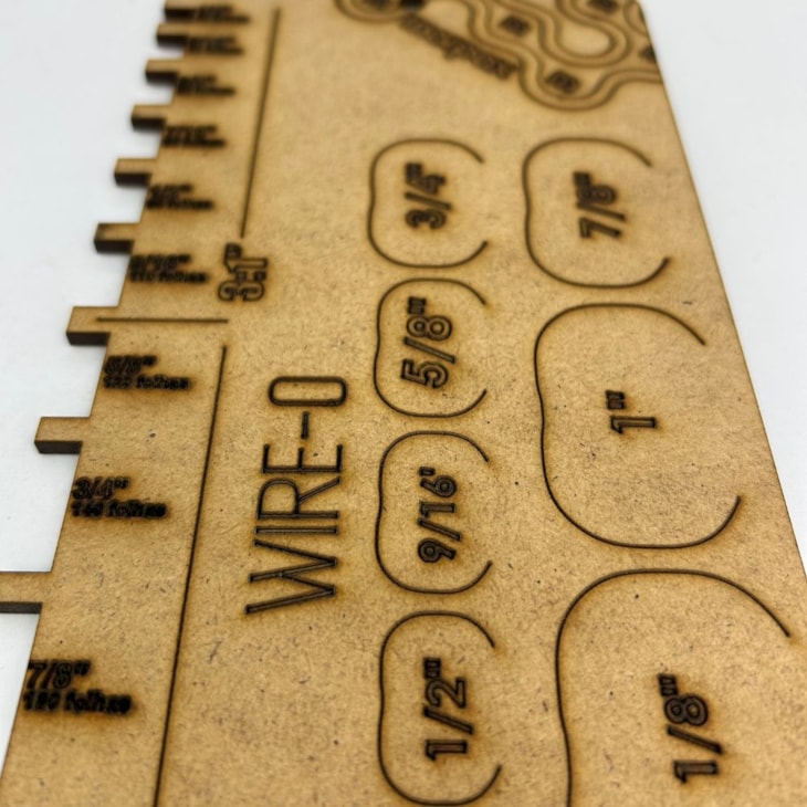 Gabarito Retangular para Wire-o 2X1 e 3X1 em MDF Marpax