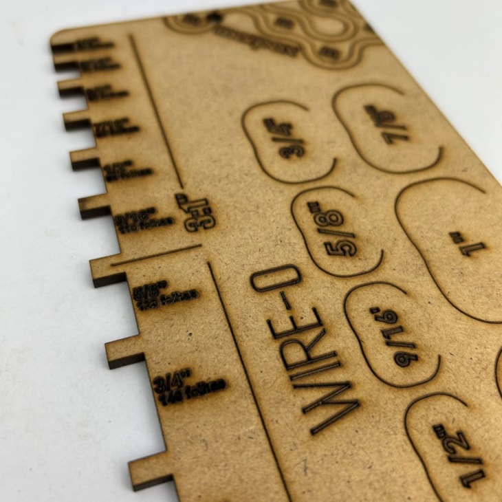 Gabarito Retangular para Wire-o 2X1 e 3X1 em MDF Marpax