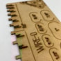 Gabarito Retangular para Wire-o 2x1 e 3x1 MDF Marpax