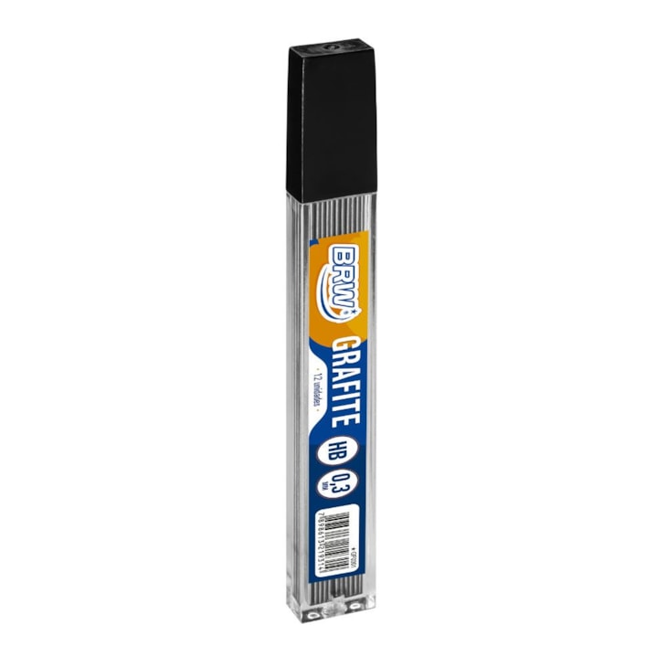 Grafite 0.3mm HB com 12 Unidades BRW - Caixa c/ 12 tubos