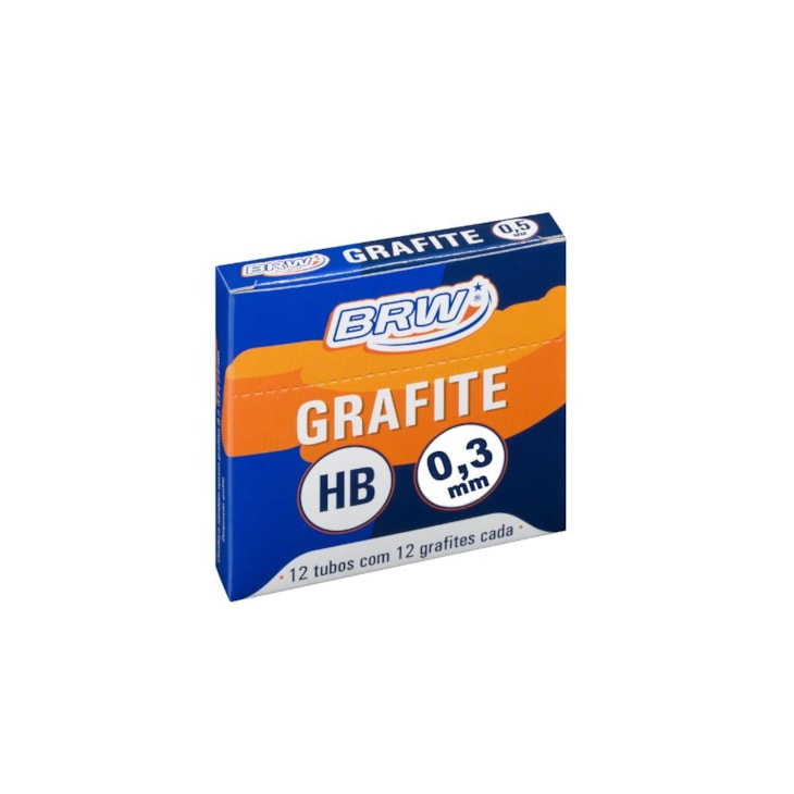 Grafite 0.3mm Hb com 12undades BRW - Caixa C/ 12 Tubos