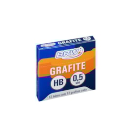 Grafite 0.5mm Hb com 12undades BRW - Caixa C/ 12 Tubos