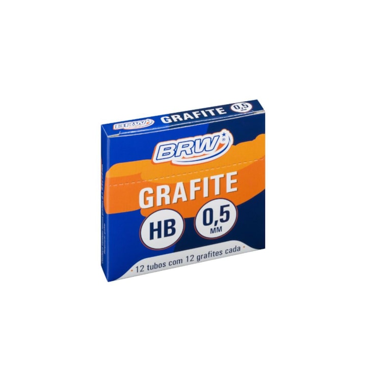 Grafite 0.5mm Hb com 12undades BRW - Caixa C/ 12 Tubos