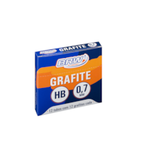 Grafite 0.7mm Hb com 12undades BRW - Caixa C/ 12 Tubos