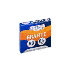 Grafite 0.9mm HB com 12 Unidades BRW - Caixa c/ 12 tubos