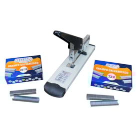 Grampeador Profissional GW390 100 fls + Grampos 23/8 e 23/10