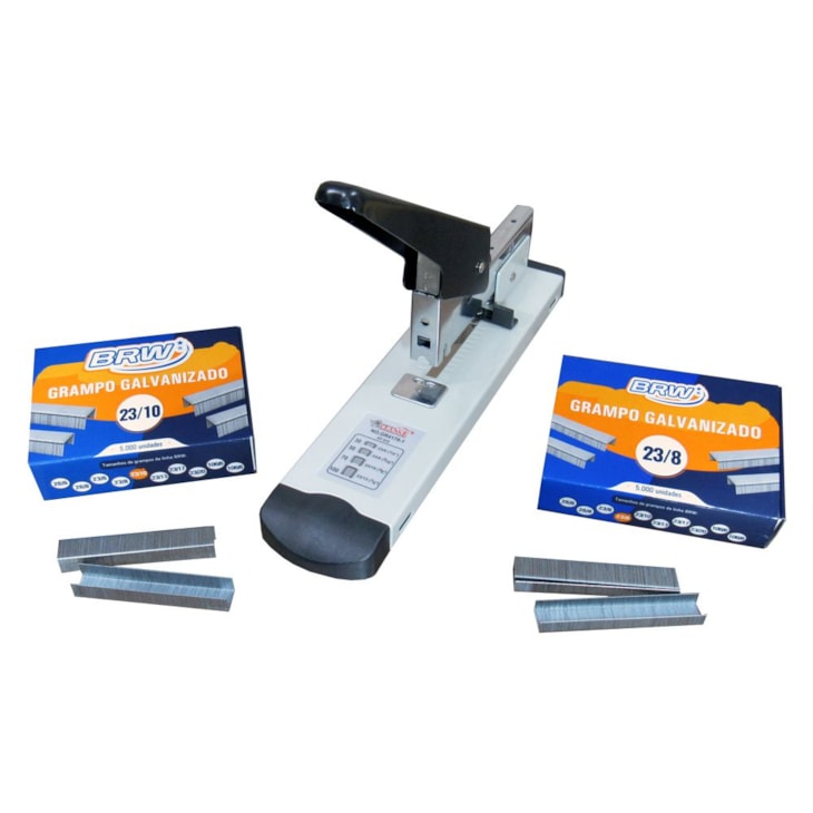 Grampeador Profissional Gw390 100fls + Grampos 23/8 e 23/10