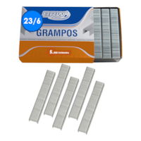Grampo Grampeador 23/6 Galvanizado 10 A 30fls BRW 5000un