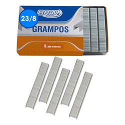 Grampo para Grampeador 23/8 Galvanizado 20 a 50fls BRW 5000un
