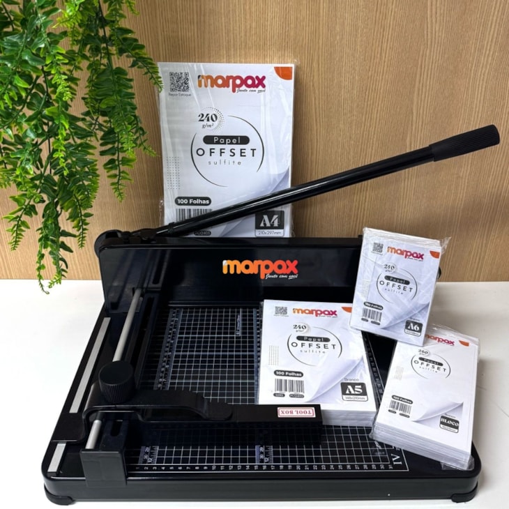 Guilhotina de Papel A4 Semi Industrial 320mm 400fls Marpax