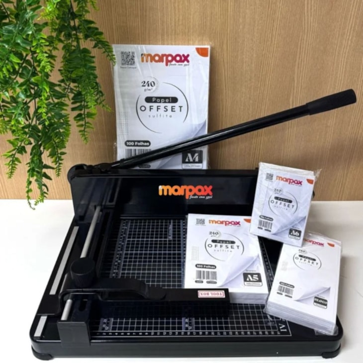 Guilhotina Papel A4 Semi Industrial Fosco 320mm 400fl Marpax