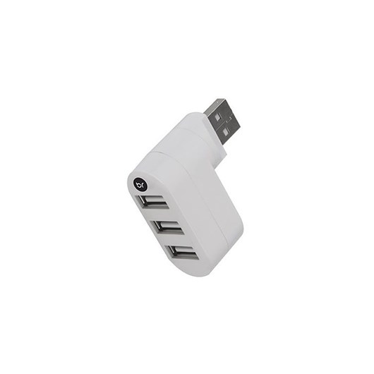 Hub USB 3 portas 2.0 Branco 0335 Plug Giratório Bright 01un