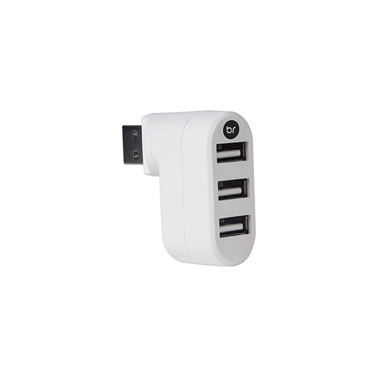 Hub USB 3 portas 2.0 Branco 0335 Plug Giratório Bright 01un