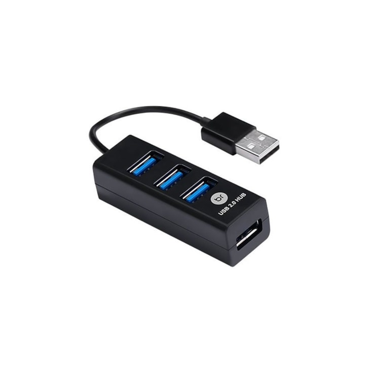 Hub USB Mini 4 portas 2.0 Preto 0059 Bright 01un