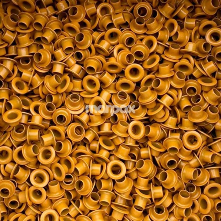Ilhós de Aluminio N° 54 Laranja Marpax 100 unidades