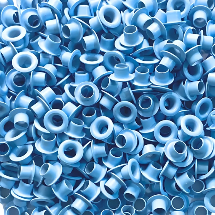 Ilhós de Alumínio N°54 Azul Bebê Marpax pacote com 100un