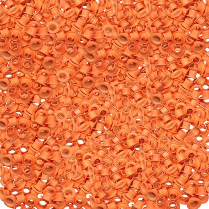 Ilhós de Alumínio N°54 Laranja Neon Marpax pacote com 100un