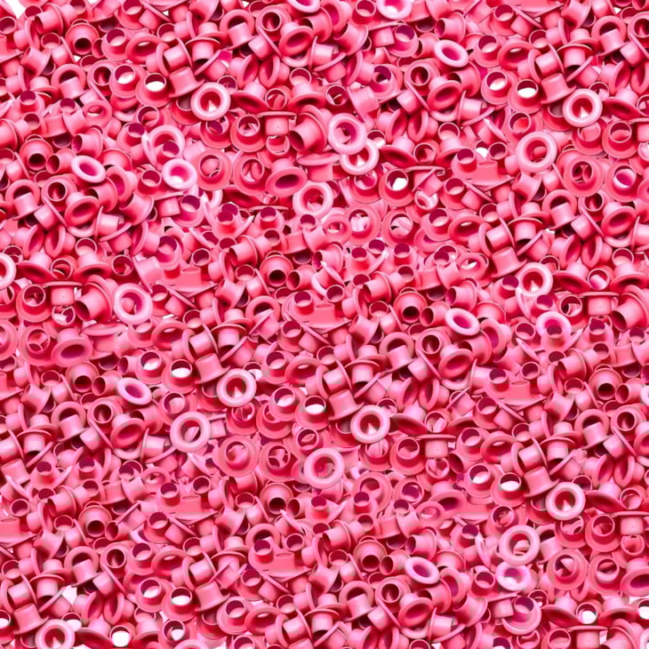 Ilhós de Alumínio N°54 Pink Neon Marpax pacote com 100un