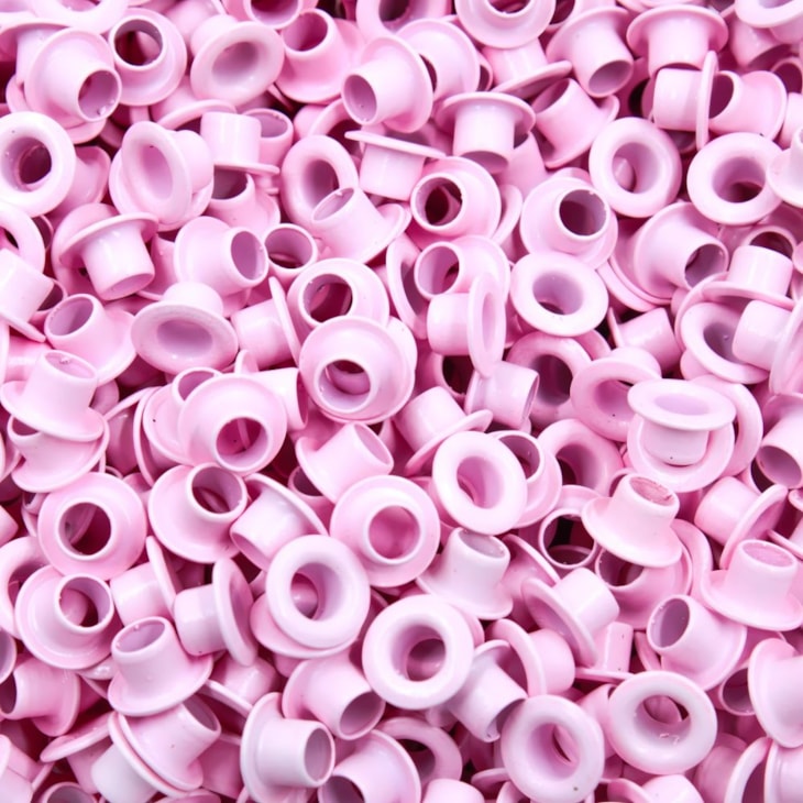 Ilhós de Alumínio N°54 Rosa Claro Marpax pacote com 100un