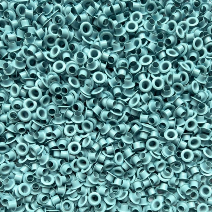 Ilhós de Alumínio N°54 Verde Água artesanato Marpax 100un