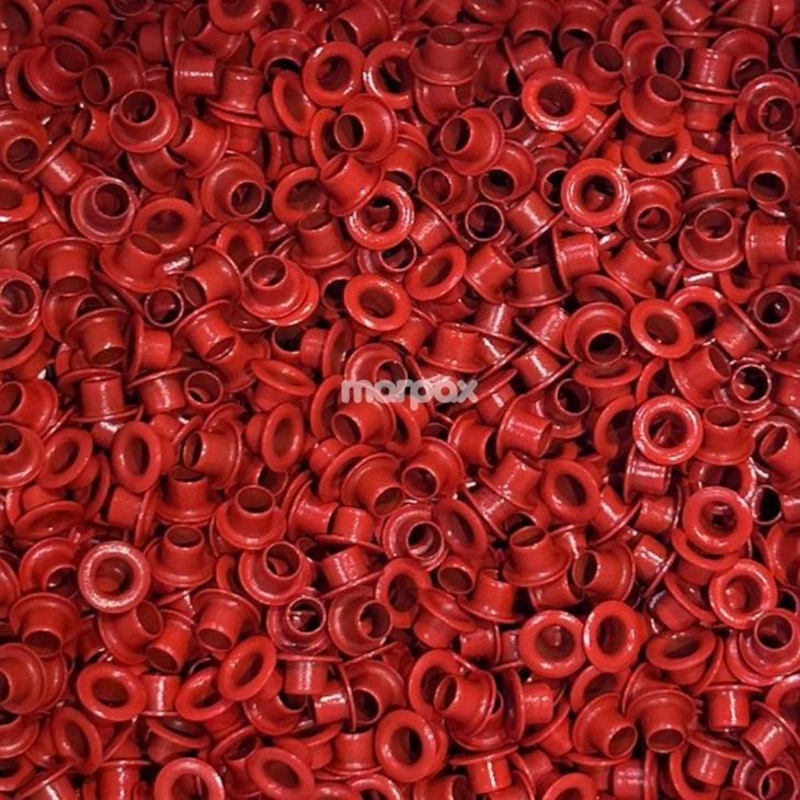 Ilhós de Alumínio N°54 Vermelho para Artesanato com 1000un