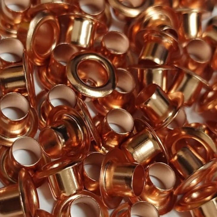 Ilhós de Metal Cobreado N°51 para artesanato Marpax 1.000un