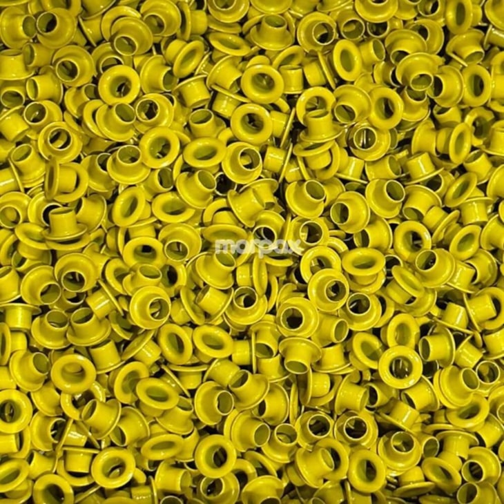 Ilhós de Metal N°51 Amarelo Marpax 100 unidades