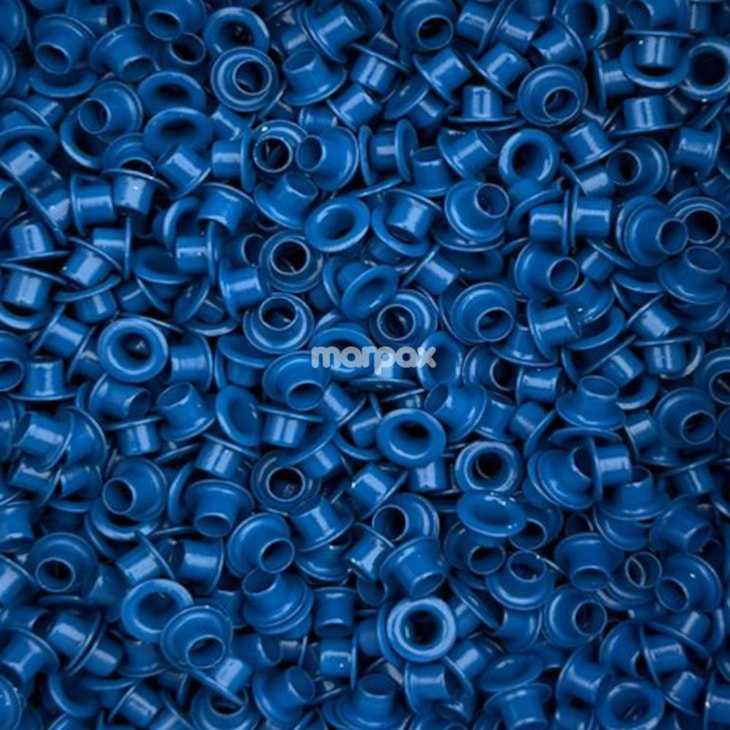 Ilhós de Metal N°51 Azul Royal para artesanato Marpax 500un