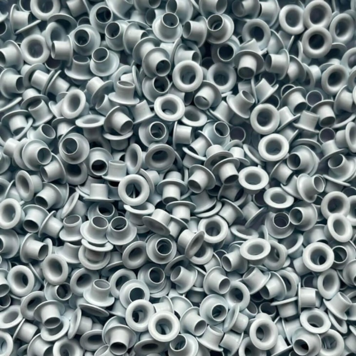 Ilhós de Metal N°51 Branco para artesanato Marpax 1.000un