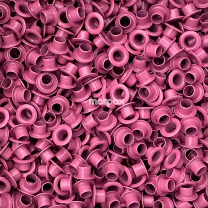 Ilhós de Metal N°51 Cor Rosa para artesanato Marpax 500un