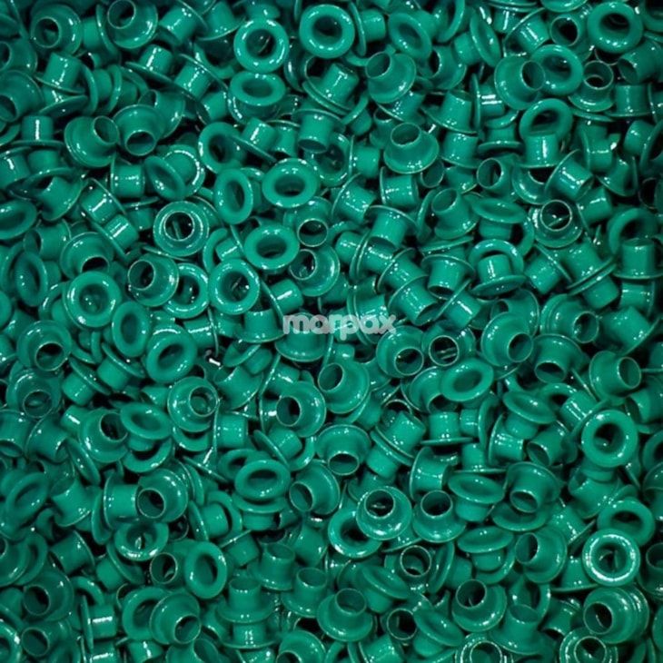 Ilhós de Metal N°51 Verde Médio para artesanato Marpax 500un