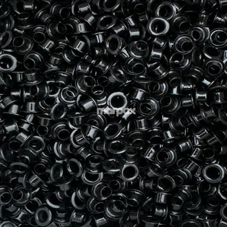 Ilhós de Metal Preto N°51 Marpax 100 unidades