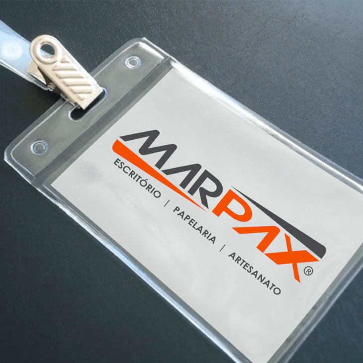 Jacaré para Crachá Clips com Alca Leitosa Marpax com 100un